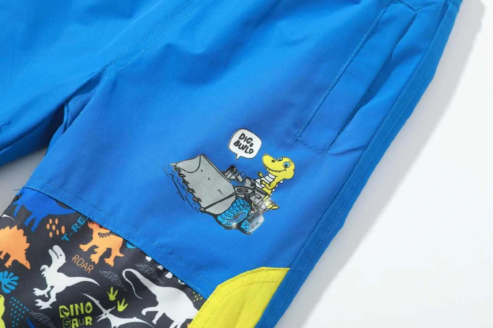 Chlapecké šusťákové kalhoty zateplené Kugo DK8500 modré