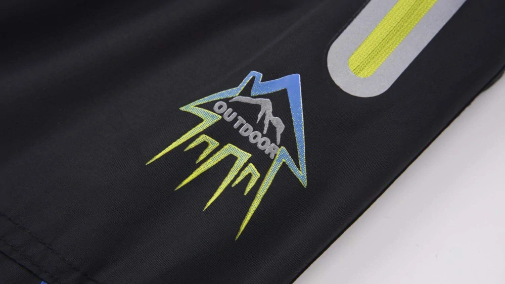 Dětské šusťákové kalhoty zateplené Kugo DK8235 černošedé / modrý zip