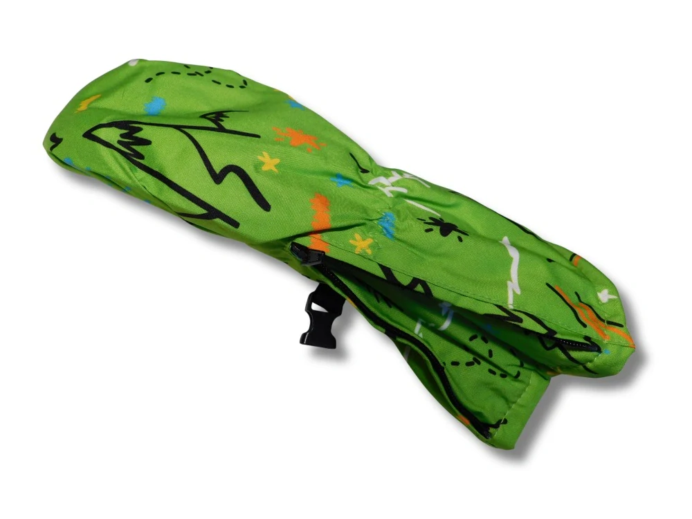 Dětské šusťákové palcové rukavice Echt C088 zelené