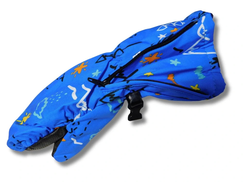 Dětské šusťákové palcové rukavice Echt C088 modré