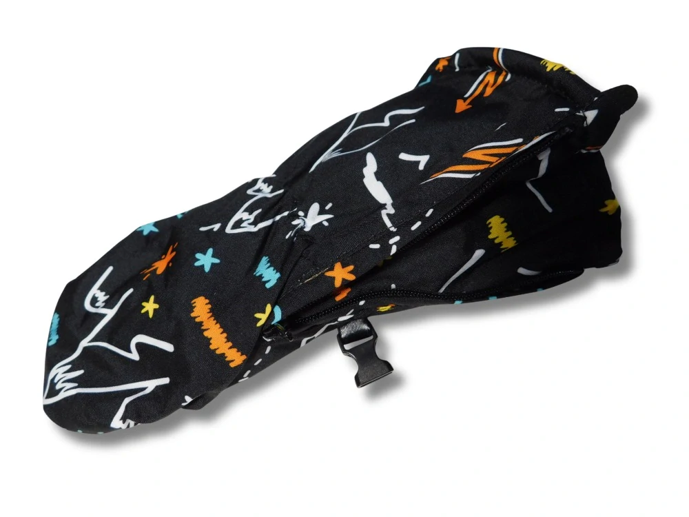 Dětské šusťákové palcové rukavice Echt C088 černé