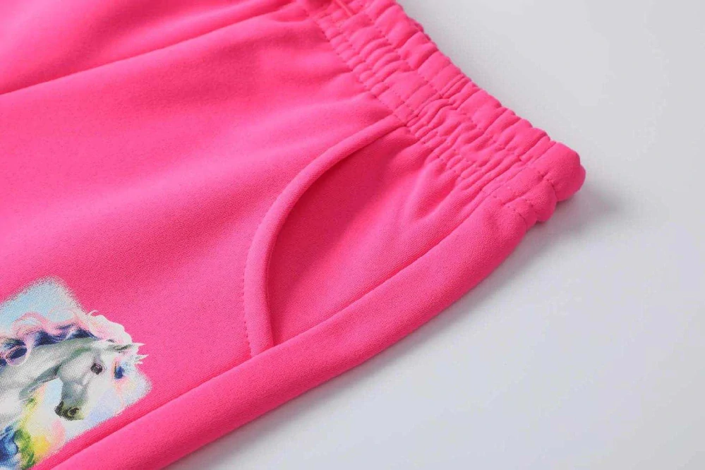 Teplé dívčí tepláky Kugo PT2502 růžové