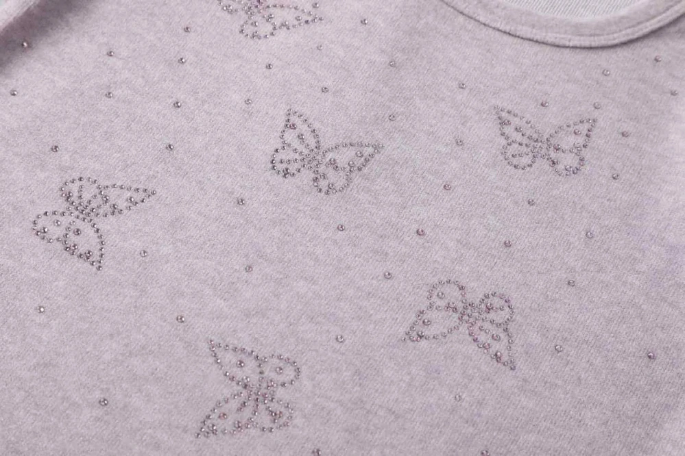 Dívčí tričko dlouhý rukáv Kugo WL0942 fialové