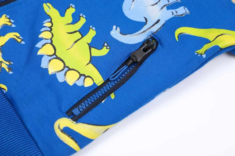 Chlapecká mikina Kugo HC9303 s dinosaury modrá