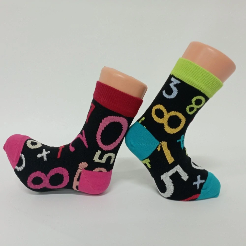 Dětské ponožky Trepon Number černo-tyrkysové