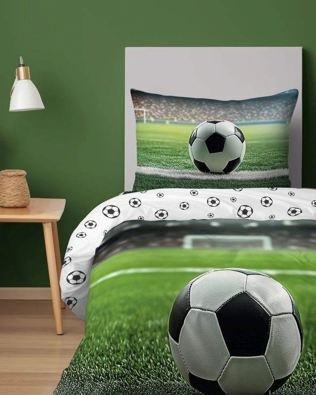 Bavlněné povlečení Fotbal 140x200 + 70x80 cm