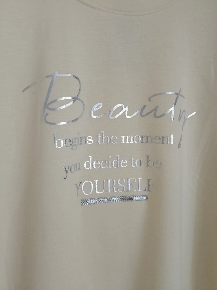 Dámské máslové tričko se šňůrkou krátký rukáv Beauty žluté