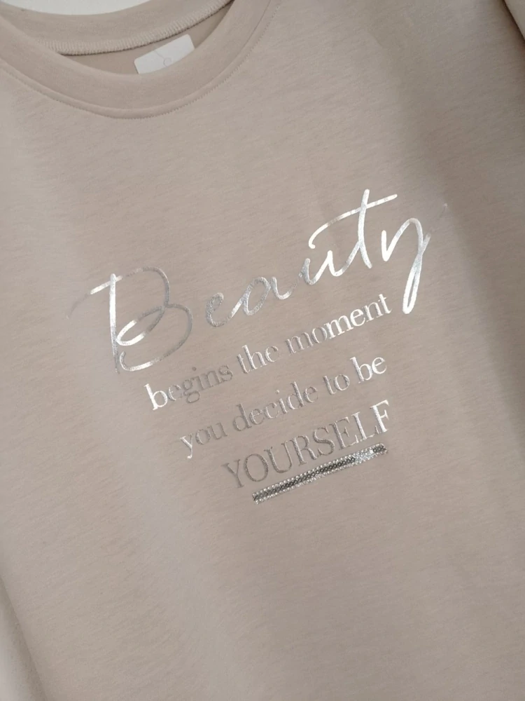 Dámské máslové tričko se šňůrkou krátký rukáv Beauty smetanové