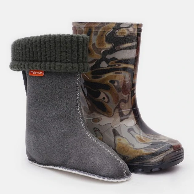 Dětské zateplené holinky Demar Stormer Lux Print N maskáč