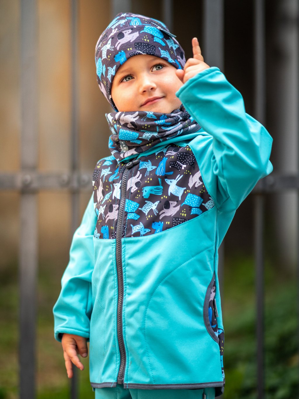 UNUO Dětská fleecová čepice Homeless, pejsci