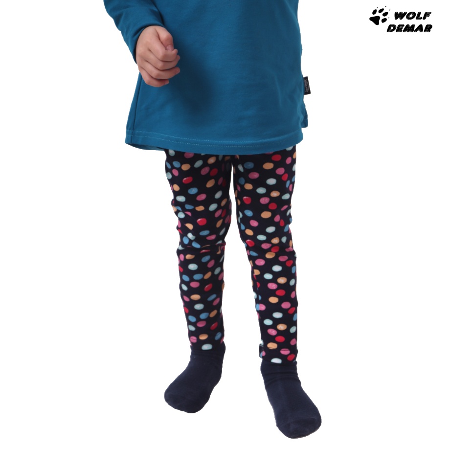 Dětské legíny JOŽÁNEK modré s puntíky