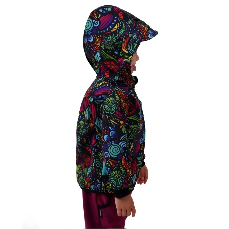 Dětská softshellová bunda s fleecem JOŽÁNEK pestrobarevné ulity