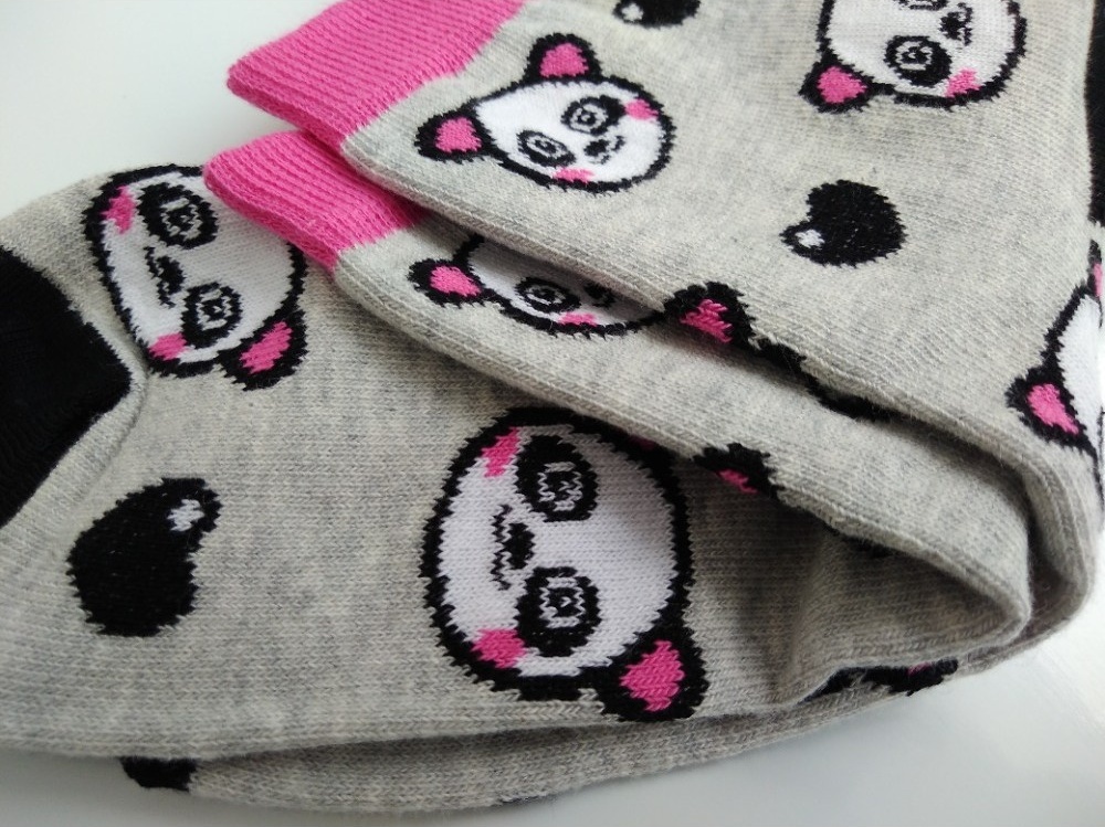 Dívčí ponožky TREPON Panda, šedé