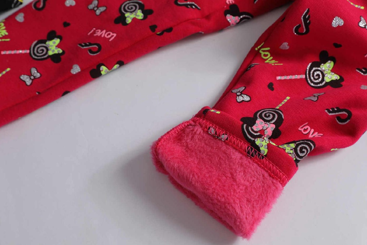 Dívčí zateplené legíny KUGO FL6703, růžové