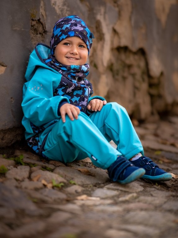 UNUO Dětská fleecová čepice Sport, pejsci