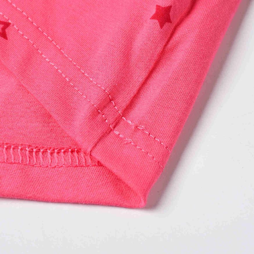 Dívčí tričko kr.r. KUGO WT0885, tmavě růžové