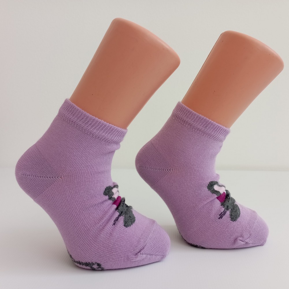 TREPON Dívčí kotníkové ponožky Bunny, fialové