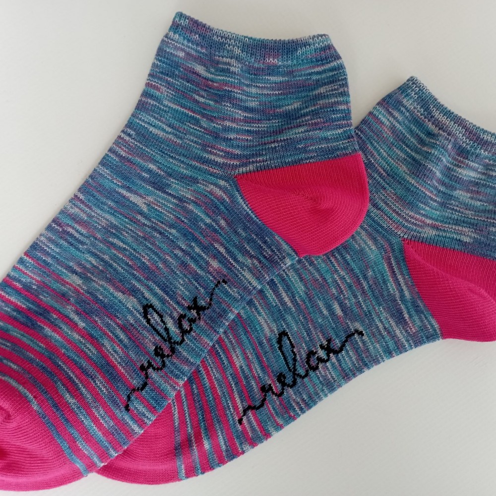 TREPON Dámské kotníkové ponožky Relax, modrý melír