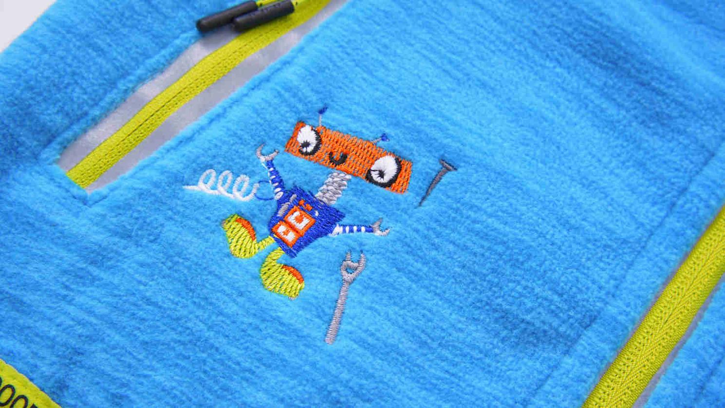 Chlapecká flísová mikina KUGO FM9707, tyrkysová