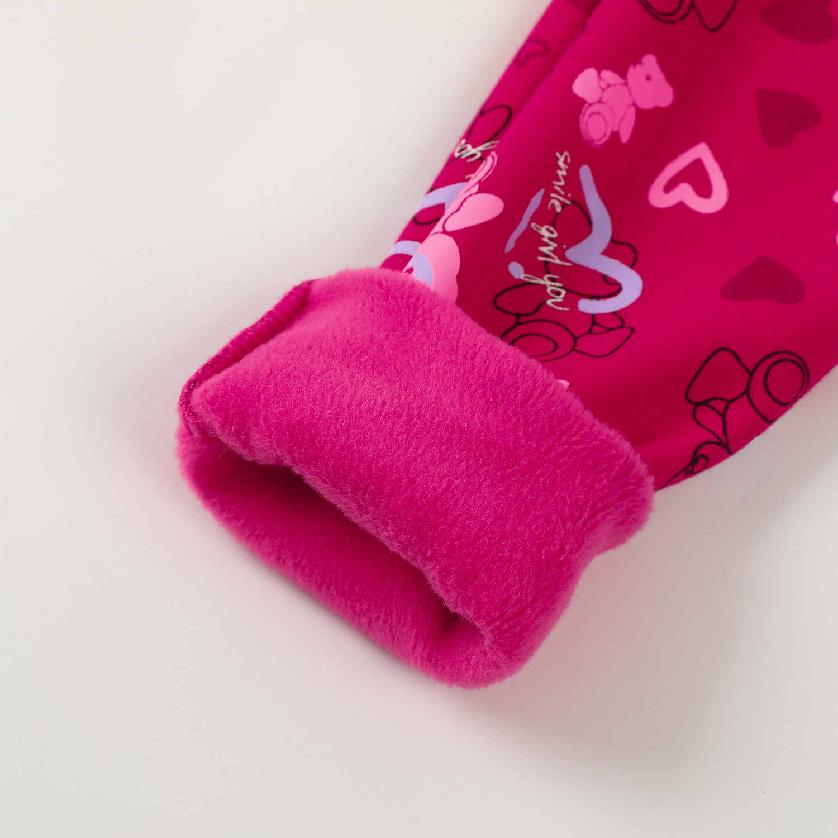 Dívčí zateplené legíny KUGO YL8733, růžové