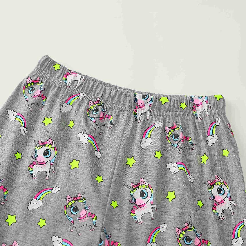 Dívčí pyžamo KUGO MP1759, fialová / šedá