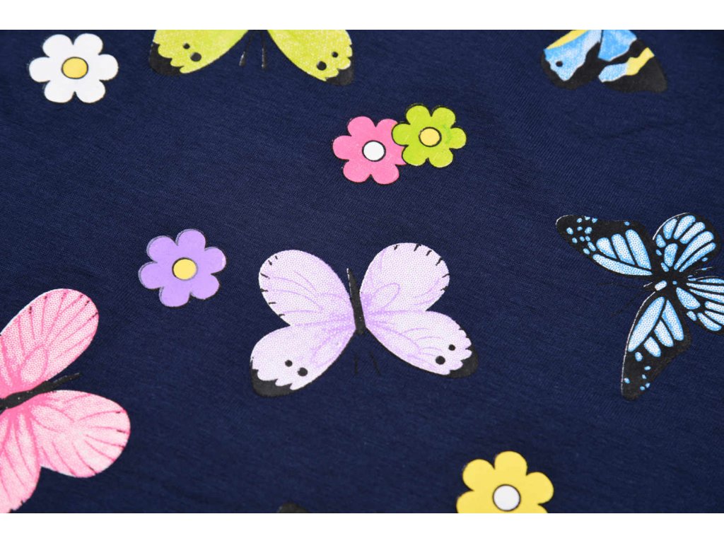 Dívčí šaty dl.r. KUGO HC3919, tmavě modré