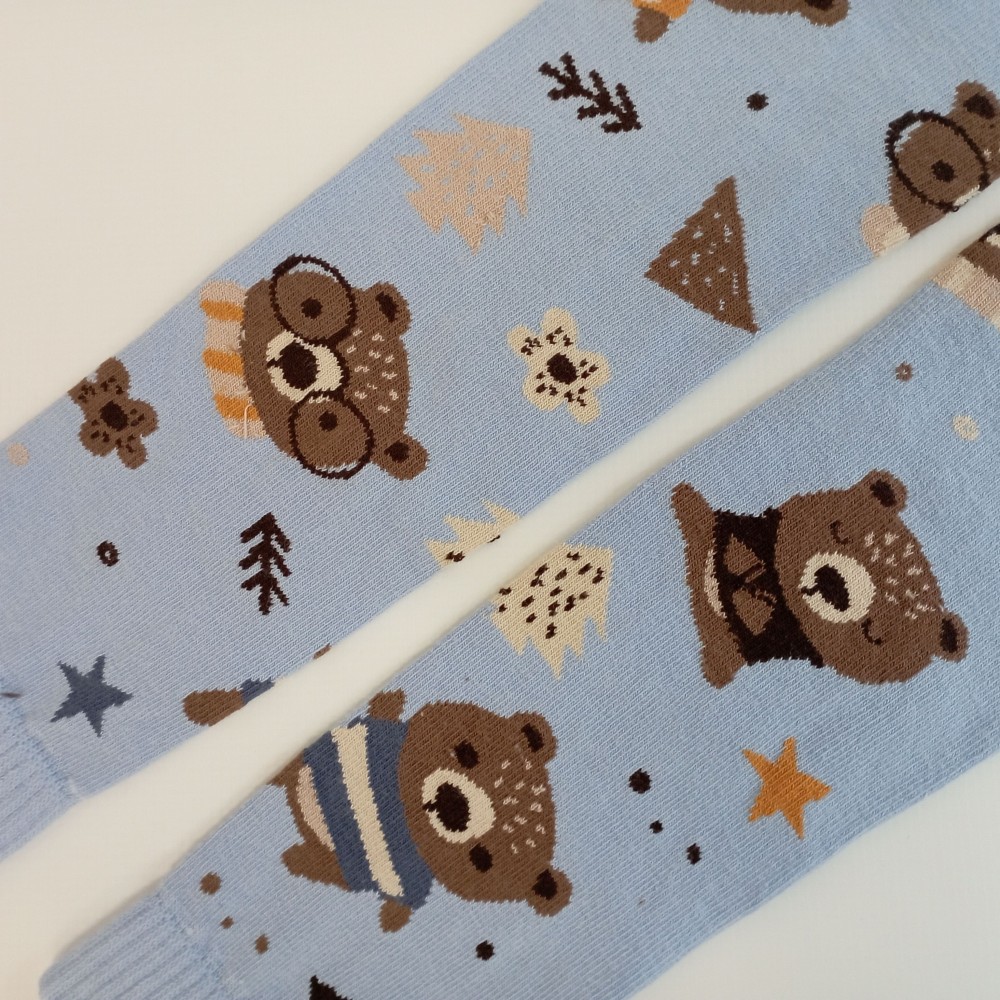 Chlapecké punčochové legíny TREPON Medvěd, modré