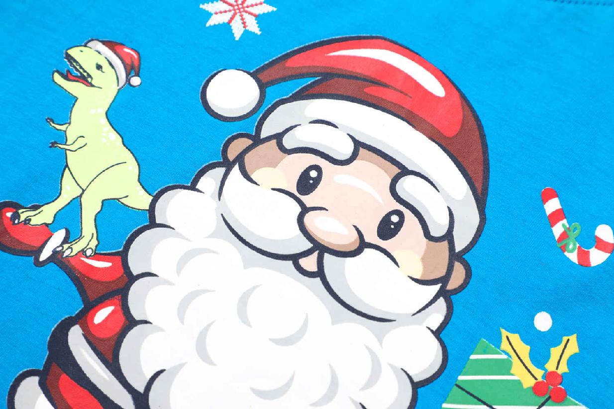 Chlapecké vánoční pyžamo KUGO MP3836, modré / šedé