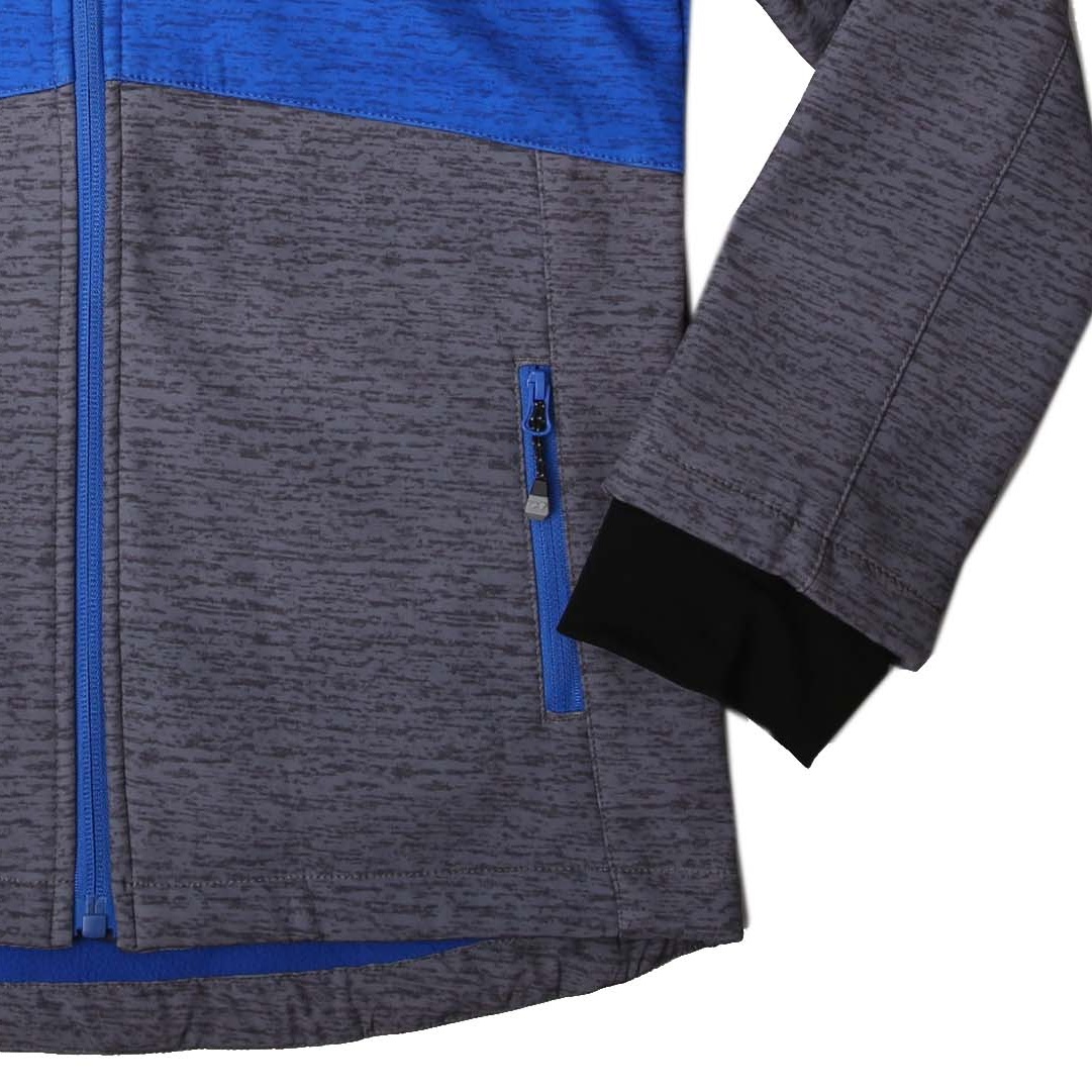 Chlapecká softshellová bunda zateplená Wolf B2268, šedá s modrou