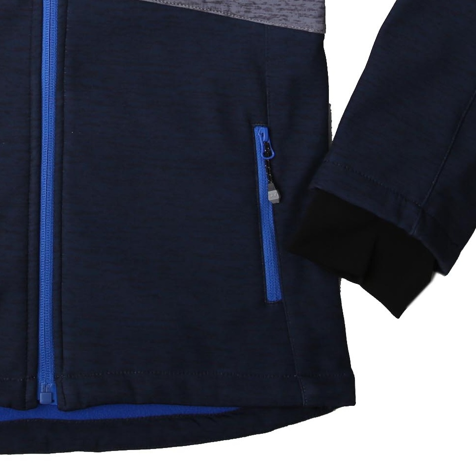 Chlapecká softshellová bunda zateplená Wolf B2268, modrá s šedou