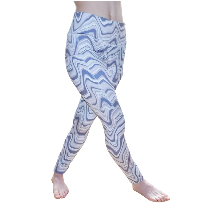 Dámské funkční legíny Elevek YJ-4, fialová / šedá