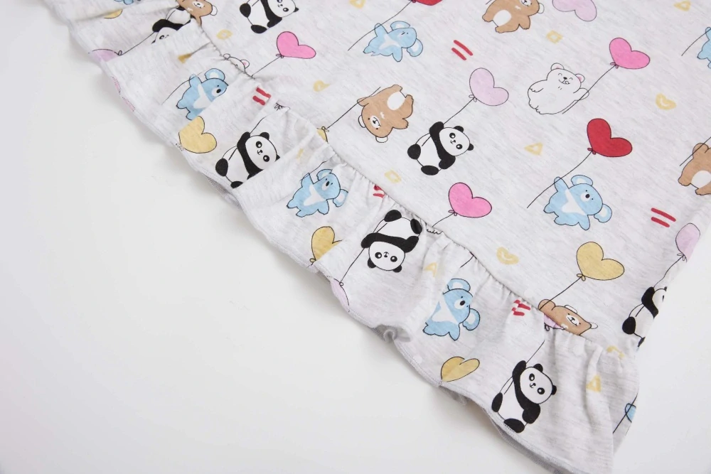 Dívčí noční košilka dl.r. Wolf S2483 šedý melír