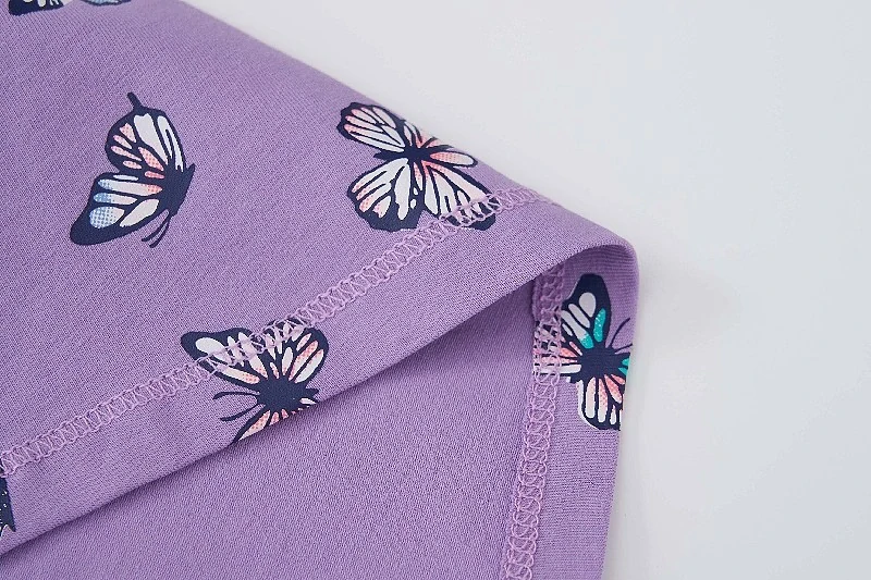 Dívčí šaty kr.r. Wolf S2514 fialové s motýly