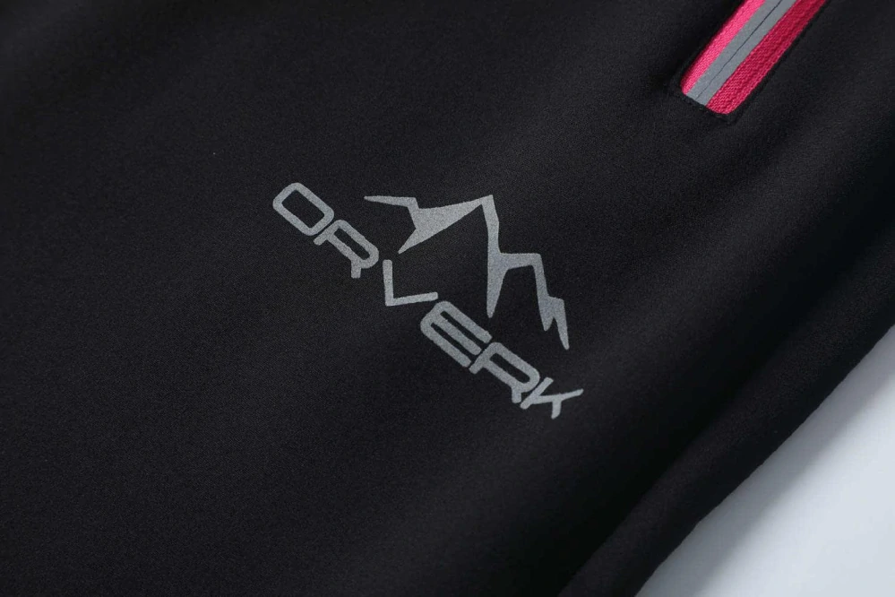 Dívčí sofshellové kalhoty zateplené Kugo HK9787 černá / růžový zip