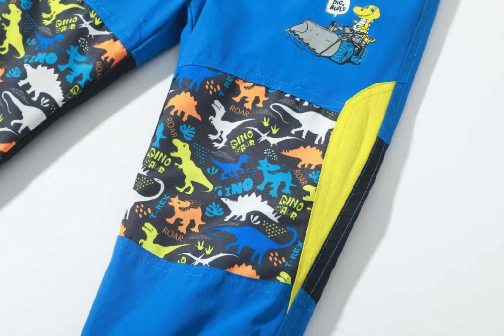 Chlapecké šusťákové kalhoty zateplené Kugo DK8500 modré