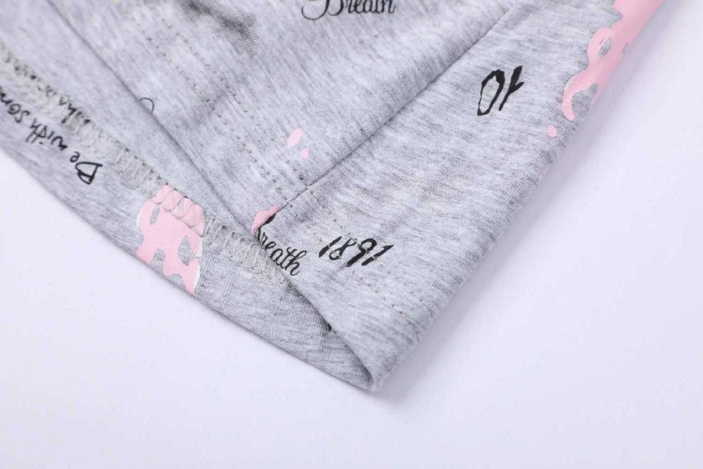 Dívčí šaty krátký rukáv Kugo HS9331 šedé