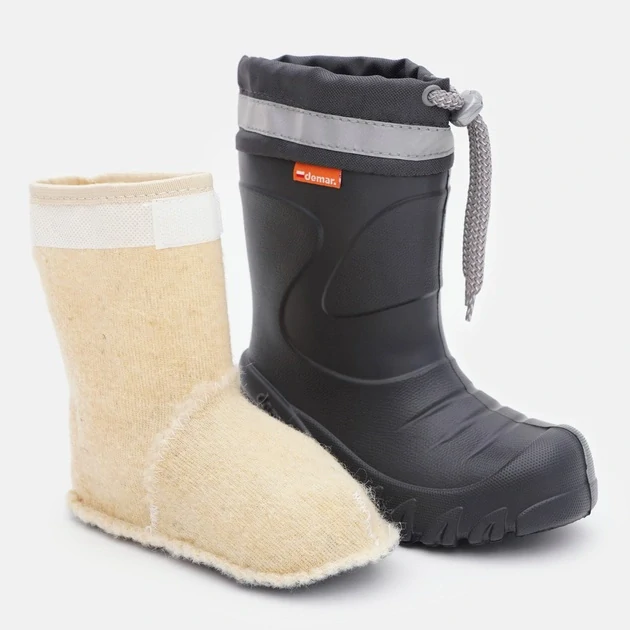 Dětské mrazuvzorné zateplené holinky Demar Mammut-S I tmavě šedé