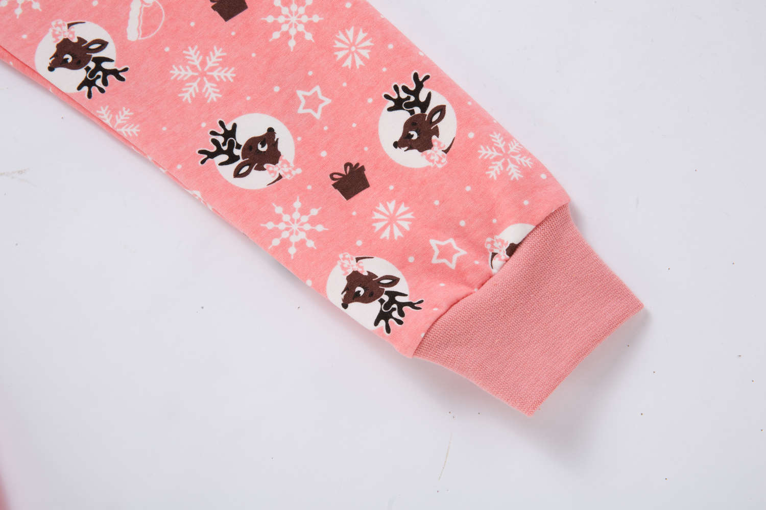 Dívčí pyžamo KUGO MP1307 VÁNOČNÍ růžové