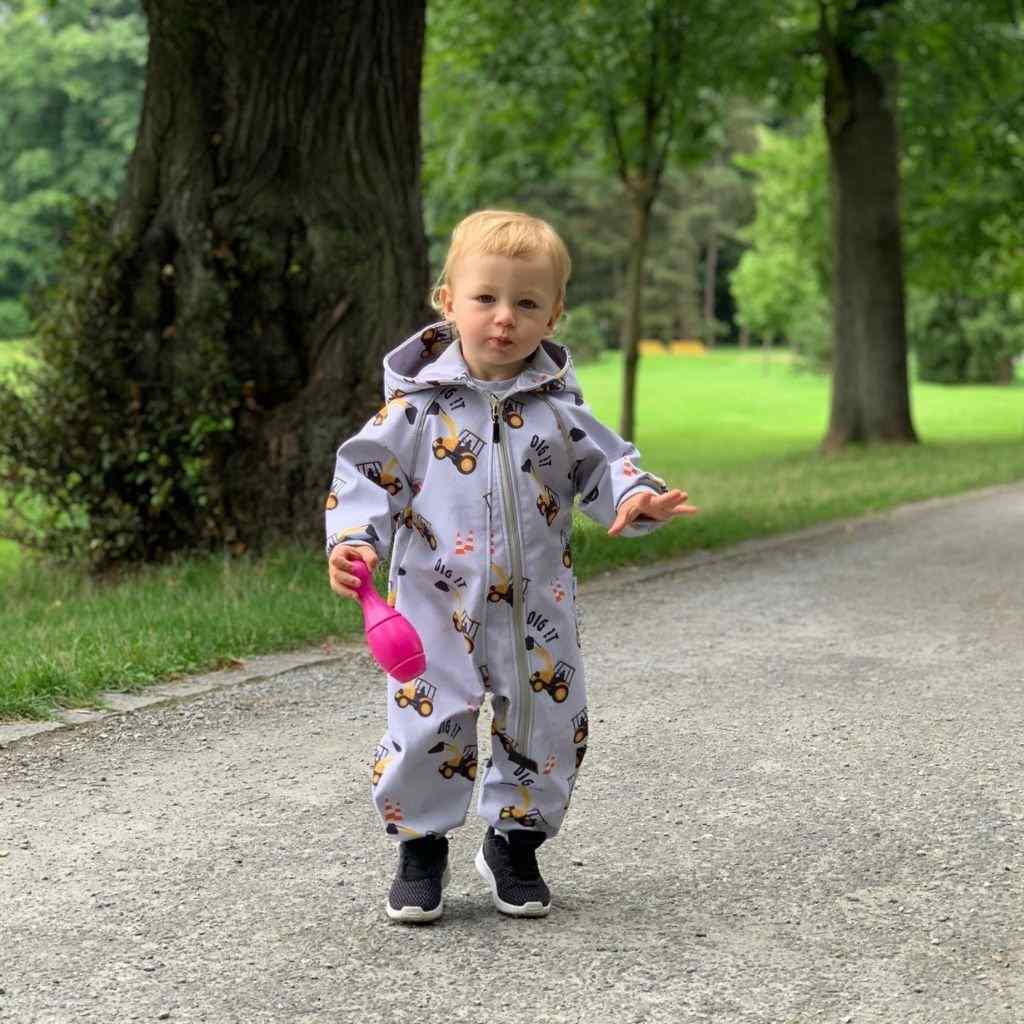 Softshellový kojenecký overal NEW BABY Bagr