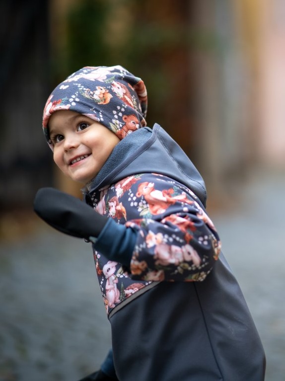 UNUO Dětská fleecová čepice Homeless, zajíček