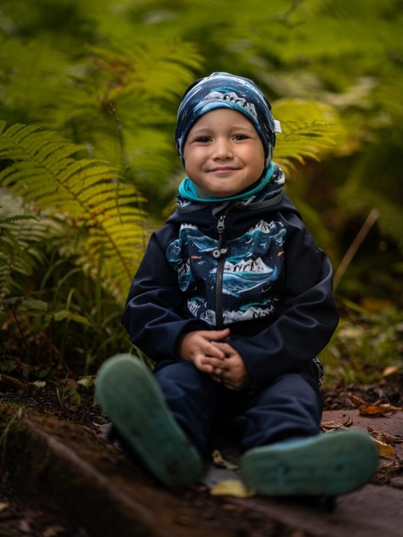 UNUO Dětská fleecová čepice Homeless, tučňáci