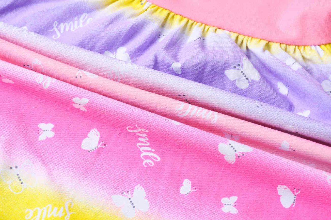 Dívčí šaty KUGO HS9286, tmavě růžové