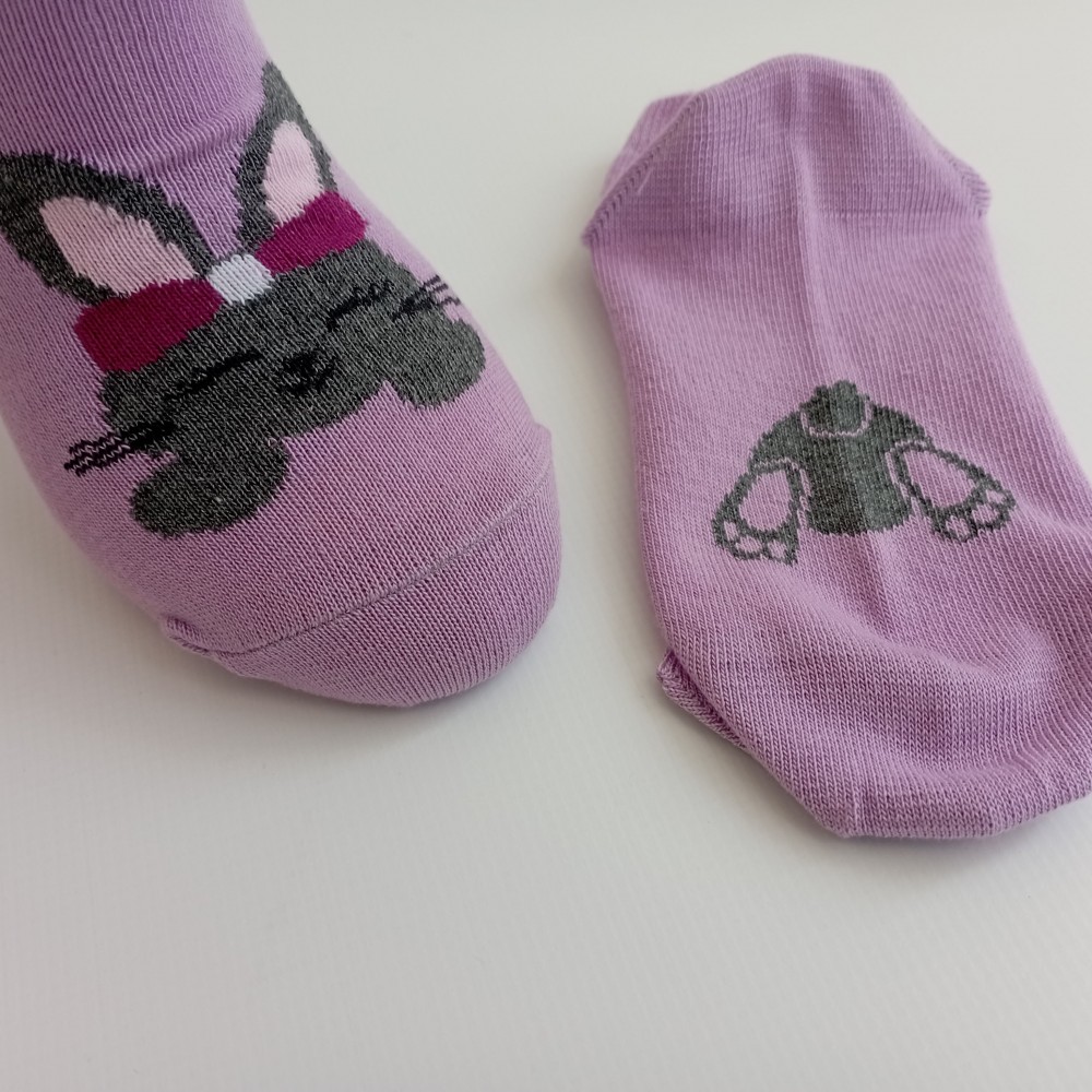 TREPON Dívčí kotníkové ponožky Bunny, fialové