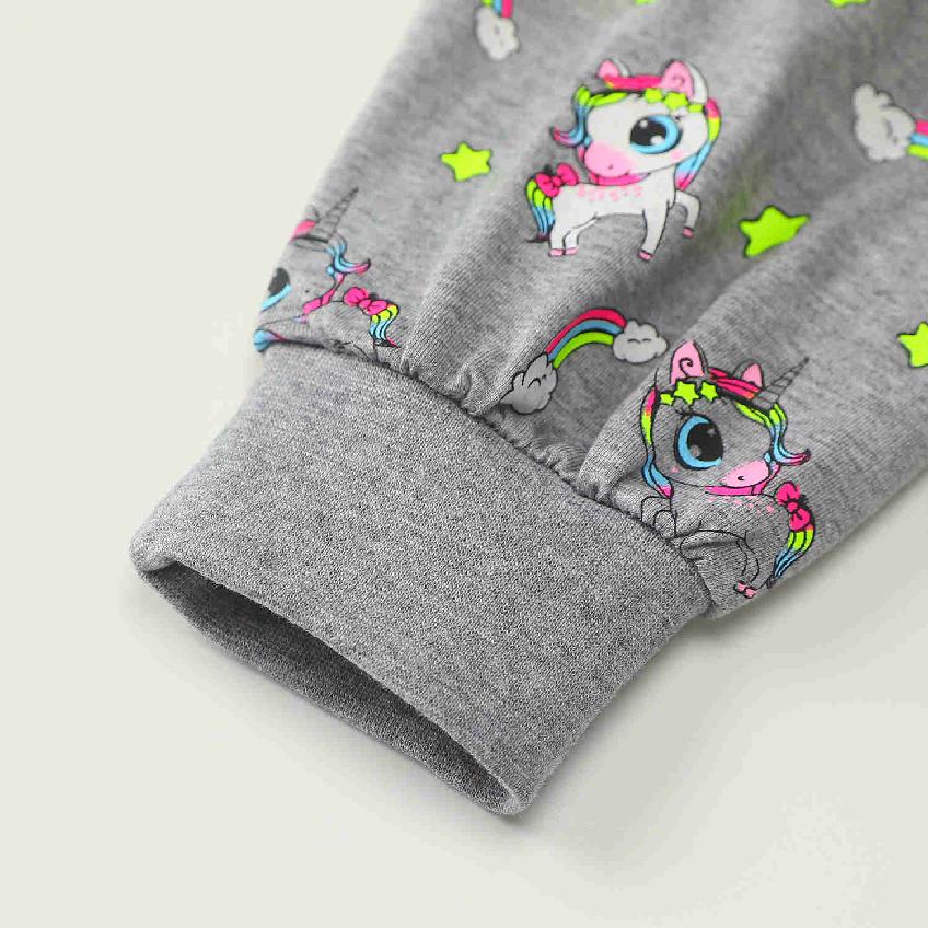 Dívčí pyžamo KUGO MP1759, fialová / šedá