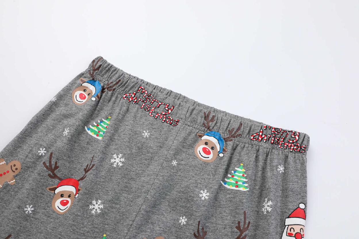 Chlapecké vánoční pyžamo Kugo MP3837, modrá / šedá