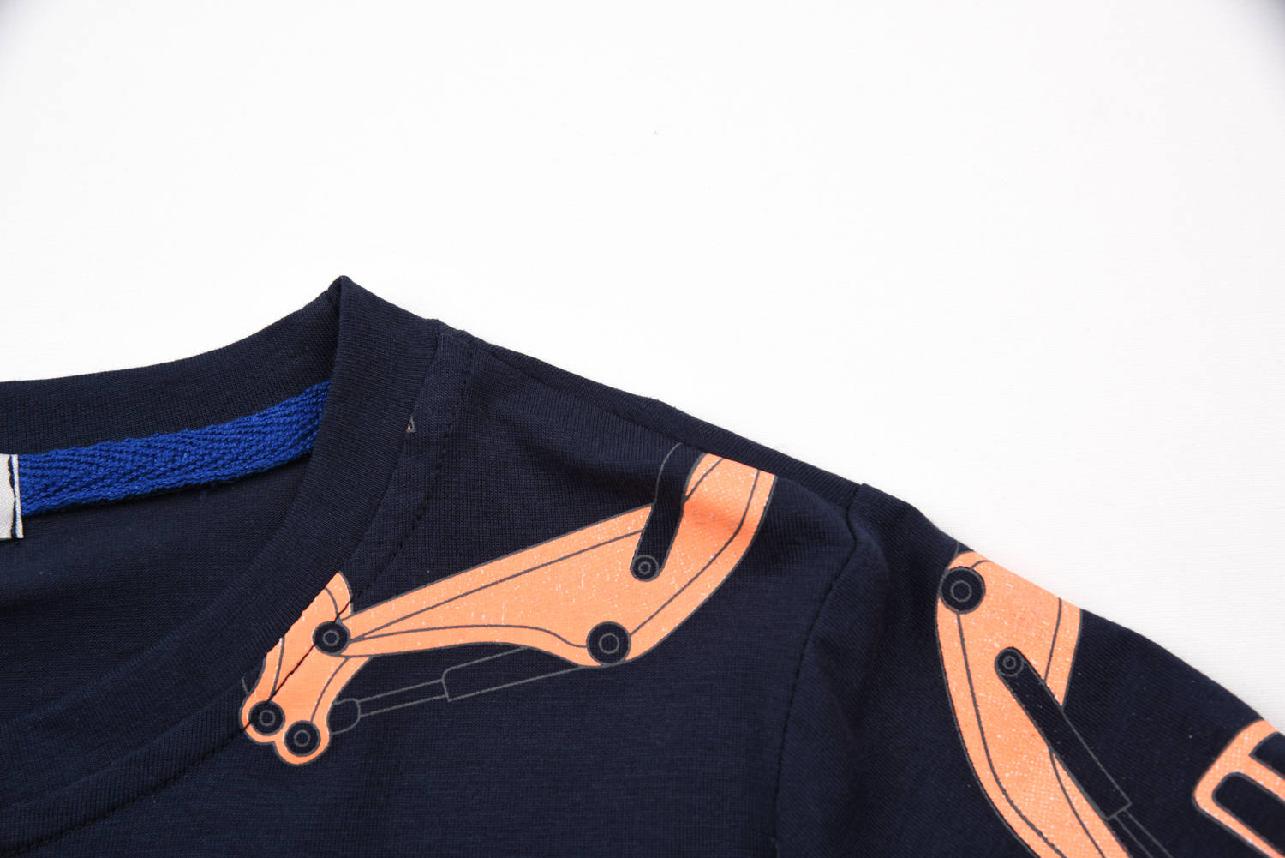 Chlapecké tričko dl.r. Kugo HC9309, tmavě modré