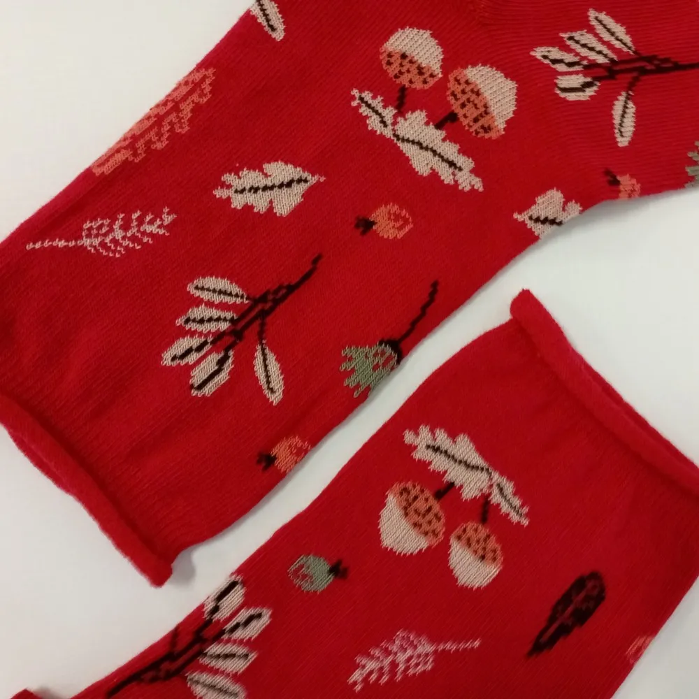 Dámské ponožky s ruličkovým lemem Trepon Eichel, červené