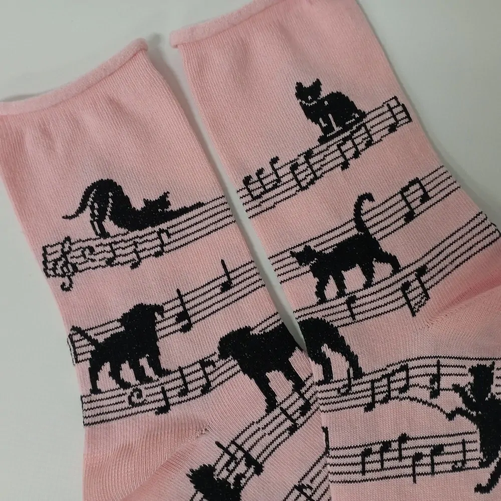 Dámské ponožky s ruličkovým lemem Trepon Mozart, růžové