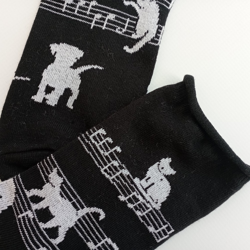 Dámské ponožky s ruličkovým lemem Trepon Mozart, černé