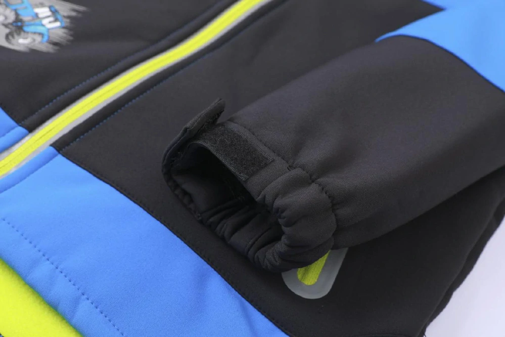 Chlapecká softshellová bunda zateplená Kugo HK5603 modrá / černá